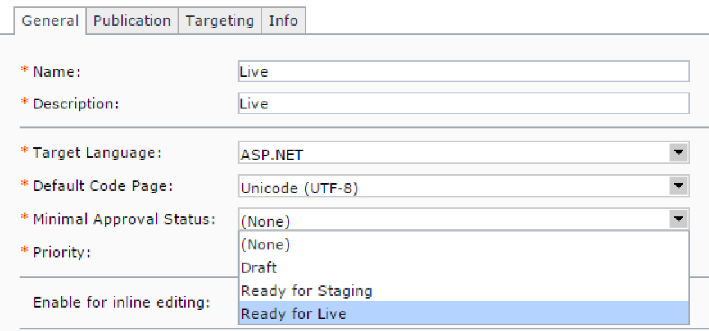 publishing-target-default -approval-status